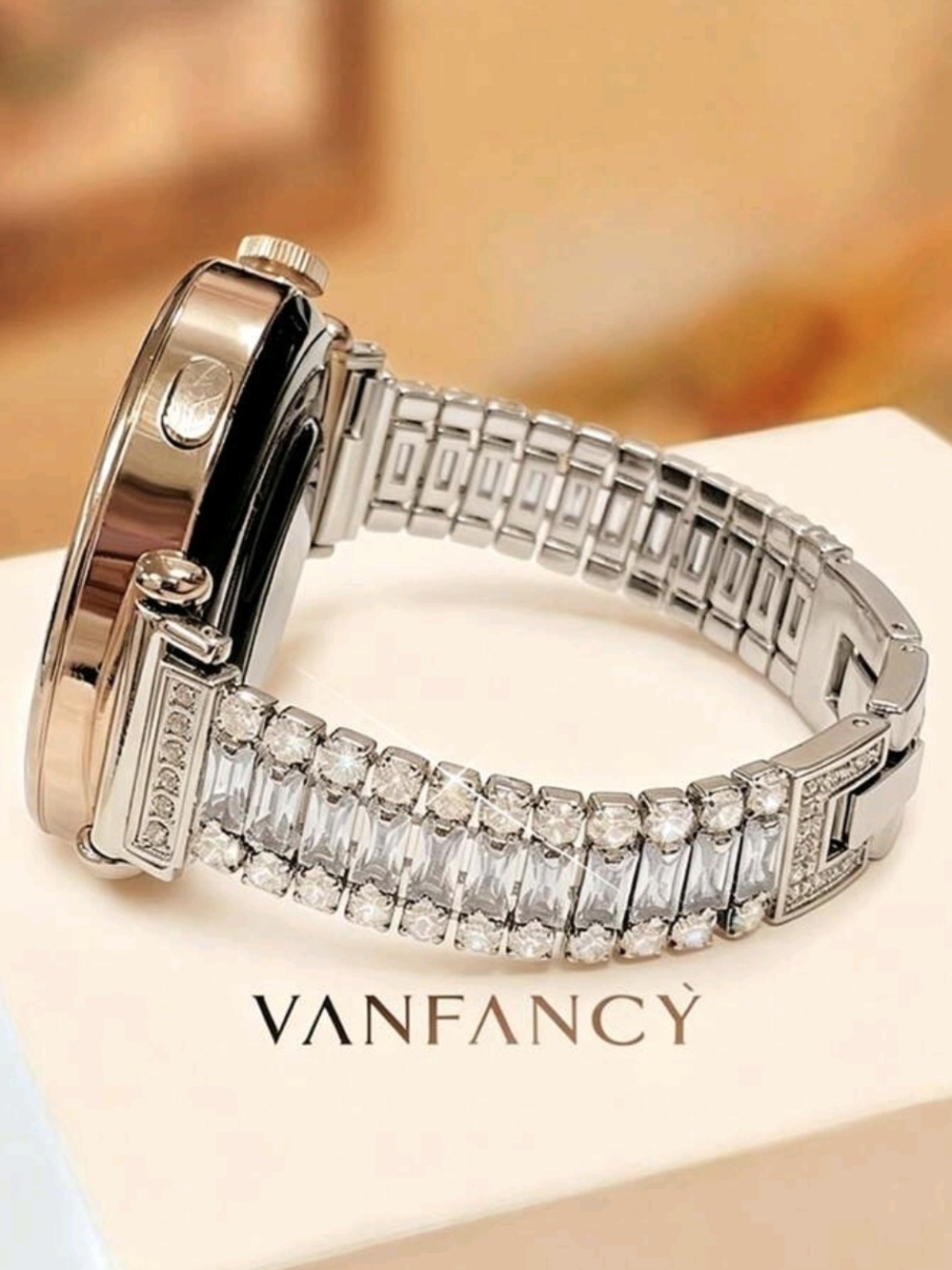 SmartWatch Band Silver Crystal Bracelet